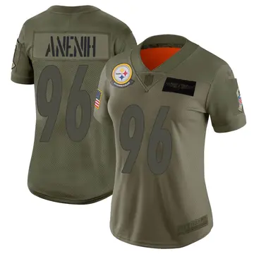 Nike David Anenih Women's Limited Pittsburgh Steelers Camo 2019 Salute to Service Jersey