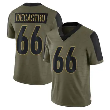 Nike David DeCastro Men's Limited Pittsburgh Steelers Olive 2021 Salute To Service Jersey