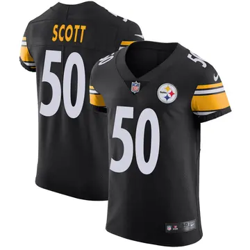 Nike Delontae Scott Men's Elite Pittsburgh Steelers Black Team Color Vapor Untouchable Jersey
