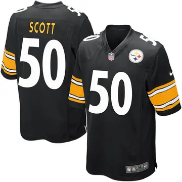 Nike Delontae Scott Youth Game Pittsburgh Steelers Black Team Color Jersey