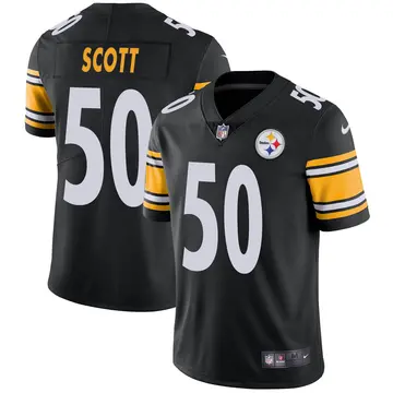 Nike Delontae Scott Youth Limited Pittsburgh Steelers Black Team Color Vapor Untouchable Jersey