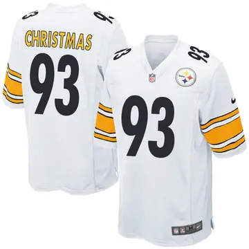 Nike Demarcus Christmas Men's Game Pittsburgh Steelers White Jersey