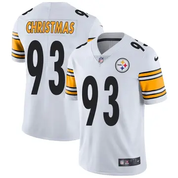 Nike Demarcus Christmas Men's Limited Pittsburgh Steelers White Vapor Untouchable Jersey