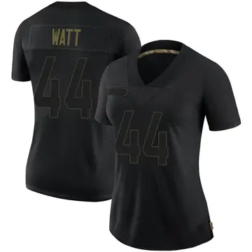 Nike Derek Watt Women's Limited Pittsburgh Steelers Black 2020 Salute To Service Jersey