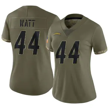Nike Derek Watt Women's Limited Pittsburgh Steelers Olive 2022 Salute To Service Jersey