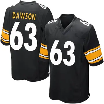 Nike Dermontti Dawson Men's Game Pittsburgh Steelers Black Team Color Jersey