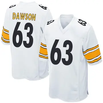 Nike Dermontti Dawson Men's Game Pittsburgh Steelers White Jersey