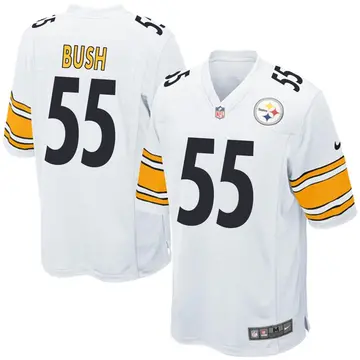 Nike Devin Bush Men's Game Pittsburgh Steelers White Jersey
