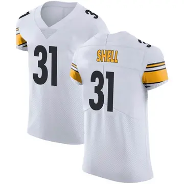 Nike Donnie Shell Men's Elite Pittsburgh Steelers White Vapor Untouchable Jersey