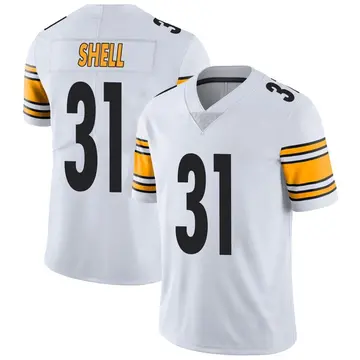 Nike Donnie Shell Men's Limited Pittsburgh Steelers White Vapor Untouchable Jersey