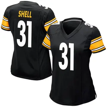 Nike Donnie Shell Women's Game Pittsburgh Steelers Black Team Color Jersey