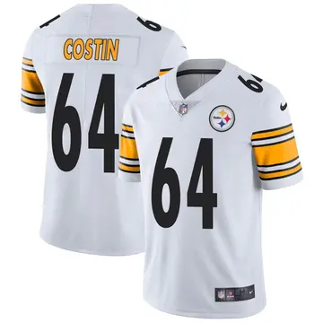 Nike Doug Costin Men's Limited Pittsburgh Steelers White Vapor Untouchable Jersey