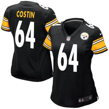 Nike Doug Costin Women's Game Pittsburgh Steelers Black Team Color Jersey