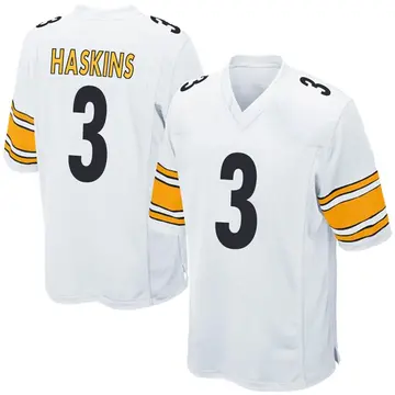 Nike Dwayne Haskins Youth Game Pittsburgh Steelers White Jersey