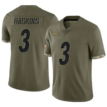 Nike Dwayne Haskins Youth Limited Pittsburgh Steelers Olive 2022 Salute To Service Jersey