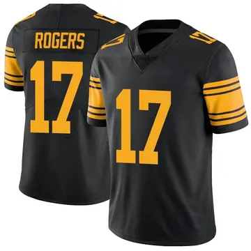 Nike Eli Rogers Men's Limited Pittsburgh Steelers Black Color Rush Jersey