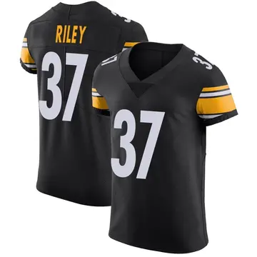 Nike Elijah Riley Men's Elite Pittsburgh Steelers Black Team Color Vapor Untouchable Jersey