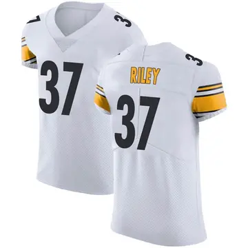 Nike Elijah Riley Men's Elite Pittsburgh Steelers White Vapor Untouchable Jersey