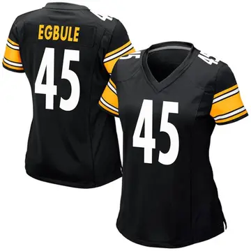 Nike Emeke Egbule Women's Game Pittsburgh Steelers Black Team Color Jersey