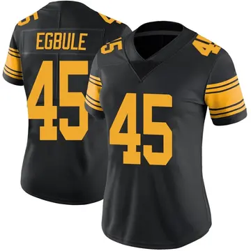 Nike Emeke Egbule Women's Limited Pittsburgh Steelers Black Color Rush Jersey