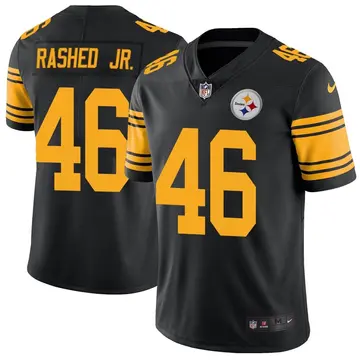 Nike Hamilcar Rashed Jr. Men's Limited Pittsburgh Steelers Black Color Rush Jersey