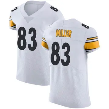 Nike Heath Miller Men's Elite Pittsburgh Steelers White Vapor Untouchable Jersey