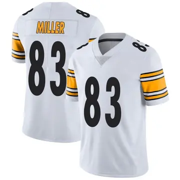 Nike Heath Miller Men's Limited Pittsburgh Steelers White Vapor Untouchable Jersey
