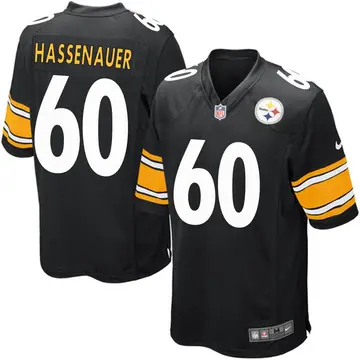 Nike J.C. Hassenauer Men's Game Pittsburgh Steelers Black Team Color Jersey