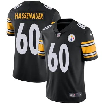 Nike J.C. Hassenauer Men's Limited Pittsburgh Steelers Black Team Color Vapor Untouchable Jersey