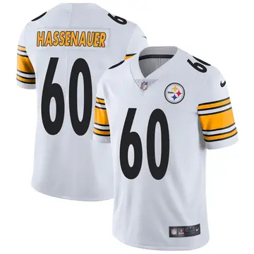 Nike J.C. Hassenauer Men's Limited Pittsburgh Steelers White Vapor Untouchable Jersey