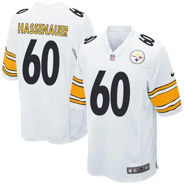 Nike J.C. Hassenauer Youth Game Pittsburgh Steelers White Jersey