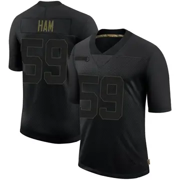 Nike Jack Ham Men's Limited Pittsburgh Steelers Black 2020 Salute To Service Jersey