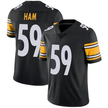 Nike Jack Ham Men's Limited Pittsburgh Steelers Black Team Color Vapor Untouchable Jersey