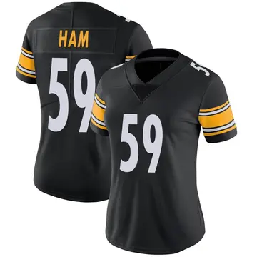 Nike Jack Ham Women's Limited Pittsburgh Steelers Black Team Color Vapor Untouchable Jersey