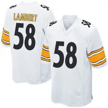 Nike Jack Lambert Men's Game Pittsburgh Steelers White Jersey