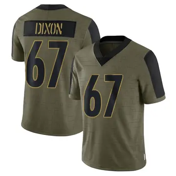 Nike Jake Dixon Men's Limited Pittsburgh Steelers Olive 2021 Salute To Service Jersey
