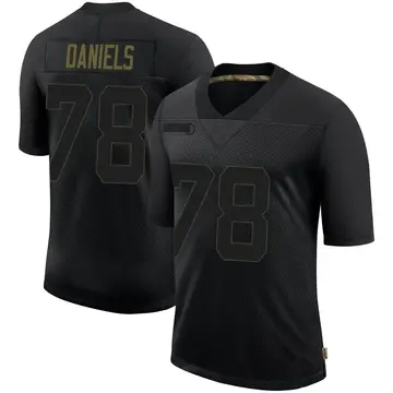Nike James Daniels Men's Limited Pittsburgh Steelers Black 2020 Salute To Service Jersey
