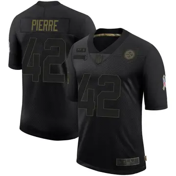 Nike James Pierre Men's Limited Pittsburgh Steelers Black 2020 Salute To Service Jersey
