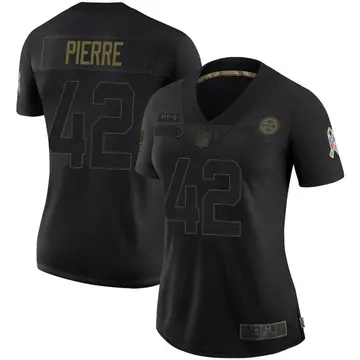 Nike James Pierre Women's Limited Pittsburgh Steelers Black 2020 Salute To Service Jersey