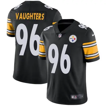 Nike James Vaughters Men's Limited Pittsburgh Steelers Black Team Color Vapor Untouchable Jersey