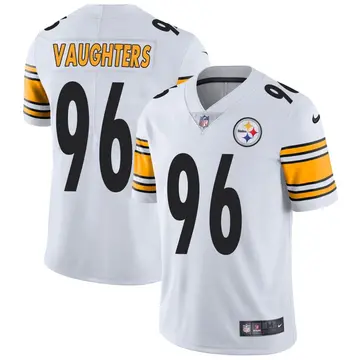 Nike James Vaughters Men's Limited Pittsburgh Steelers White Vapor Untouchable Jersey