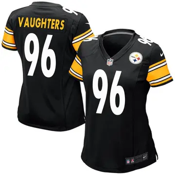 Nike James Vaughters Women's Game Pittsburgh Steelers Black Team Color Jersey