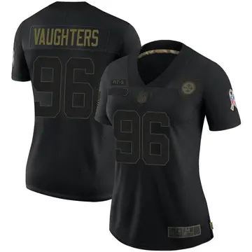 Nike James Vaughters Women's Limited Pittsburgh Steelers Black 2020 Salute To Service Jersey