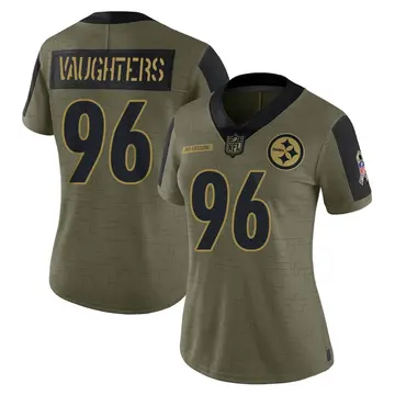 Nike James Vaughters Women's Limited Pittsburgh Steelers Olive 2021 Salute To Service Jersey