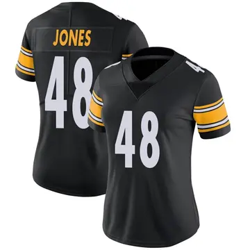 Nike Jamir Jones Women's Limited Pittsburgh Steelers Black Team Color Vapor Untouchable Jersey