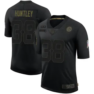 Nike Jason Huntley Youth Limited Pittsburgh Steelers Black 2020 Salute To Service Jersey