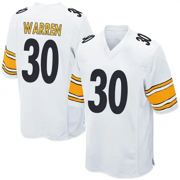 Nike Jaylen Warren Men's Game Pittsburgh Steelers White Jersey