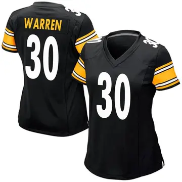 Nike Jaylen Warren Women's Game Pittsburgh Steelers Black Team Color Jersey