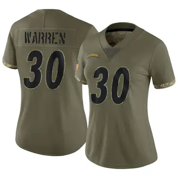 Nike Jaylen Warren Women's Limited Pittsburgh Steelers Olive 2022 Salute To Service Jersey