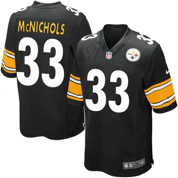 Nike Jeremy McNichols Youth Game Pittsburgh Steelers Black Team Color Jersey